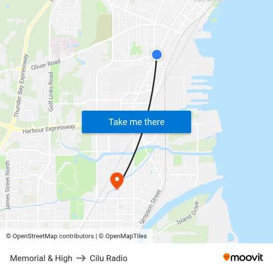Memorial & High to Cilu Radio map