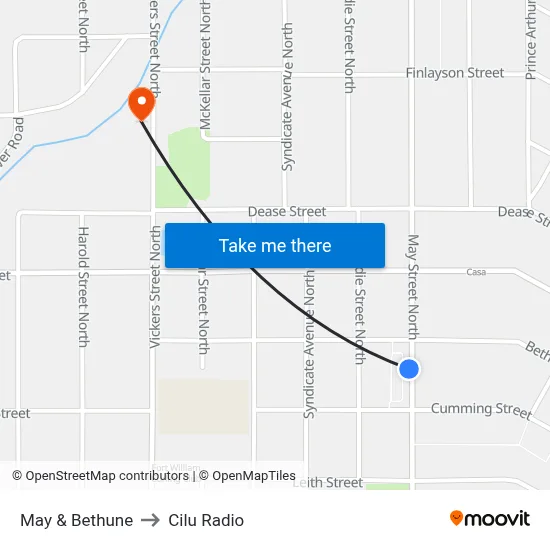 May & Bethune to Cilu Radio map