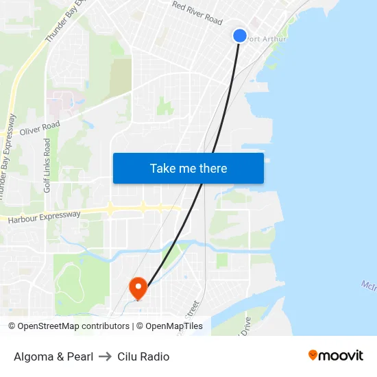 Algoma & Pearl to Cilu Radio map