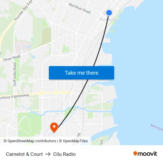 Camelot & Court to Cilu Radio map