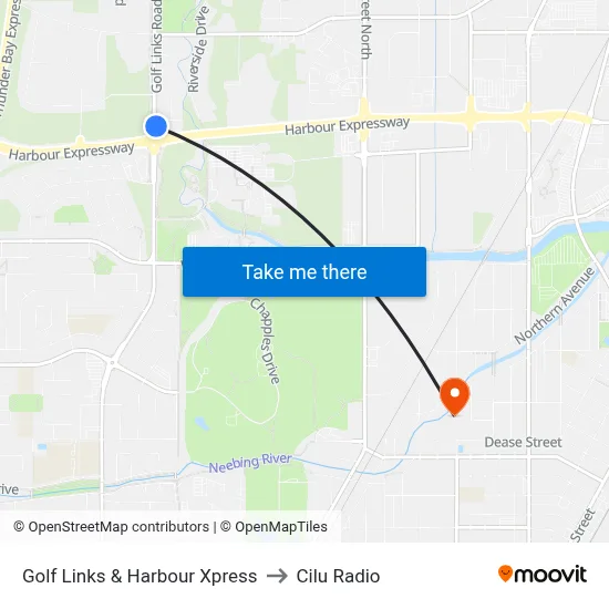 Golf Links & Harbour Xpress to Cilu Radio map