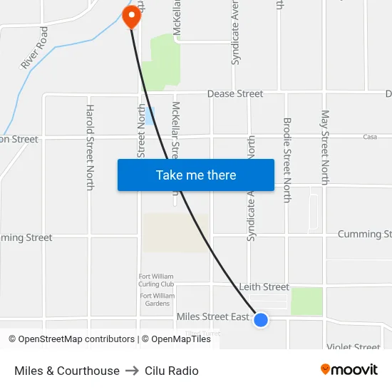 Miles & Courthouse to Cilu Radio map