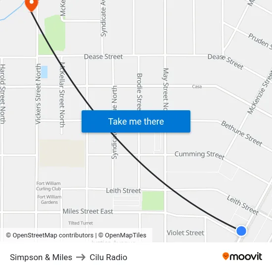 Simpson & Miles to Cilu Radio map