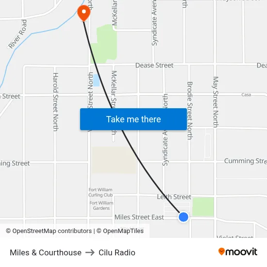 Miles & Courthouse to Cilu Radio map