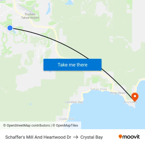 Schaffer's Mill And Heartwood Dr to Crystal Bay map