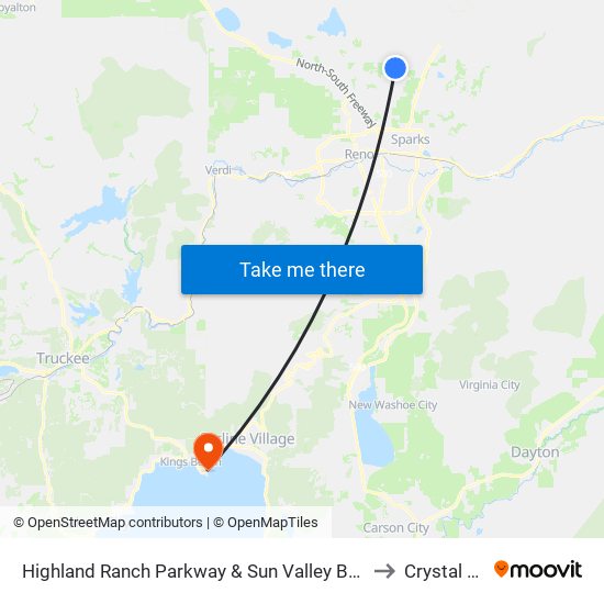 Highland Ranch Parkway & Sun Valley Boulevard to Crystal Bay map