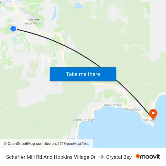 Schaffer Mill Rd And Hopkins Village Dr to Crystal Bay map