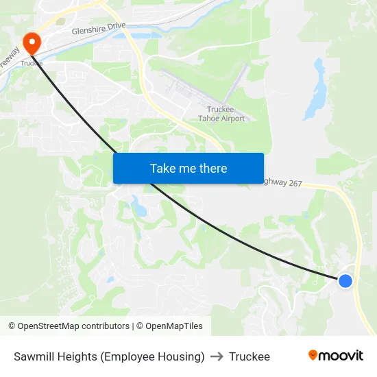Sawmill Heights (Employee Housing) to Truckee map