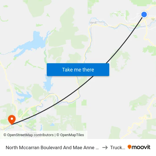 North Mccarran Boulevard And Mae Anne Avenue to Truckee map