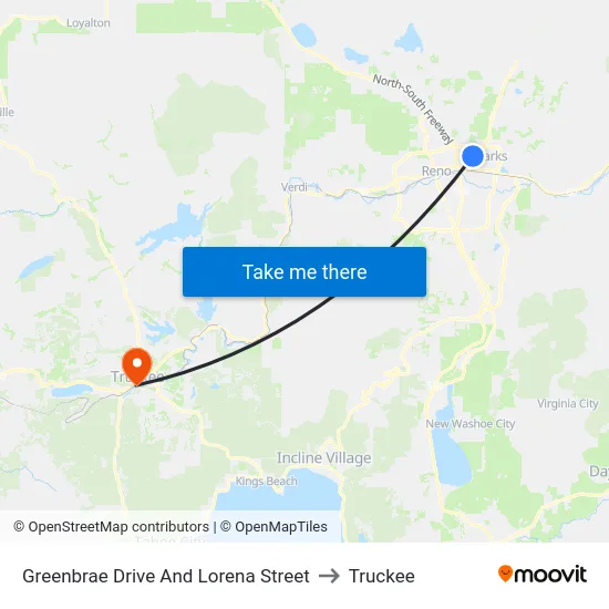 Greenbrae Drive And Lorena Street to Truckee map