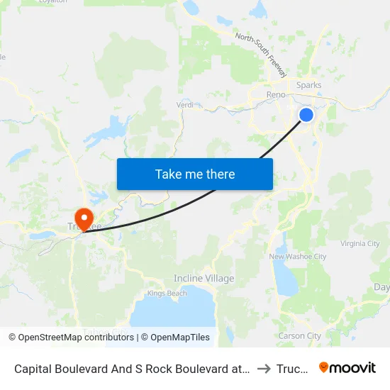 Capital Boulevard And S Rock Boulevard at Lawson to Truckee map