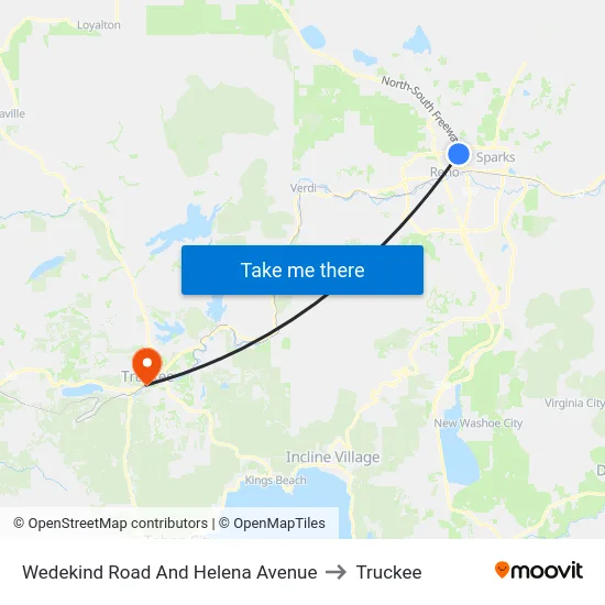 Wedekind Road And Helena Avenue to Truckee map