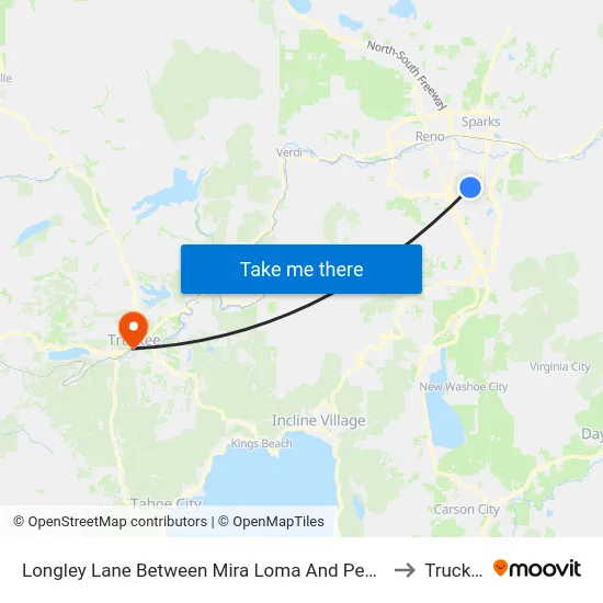 Longley Lane Between Mira Loma And Peckham to Truckee map