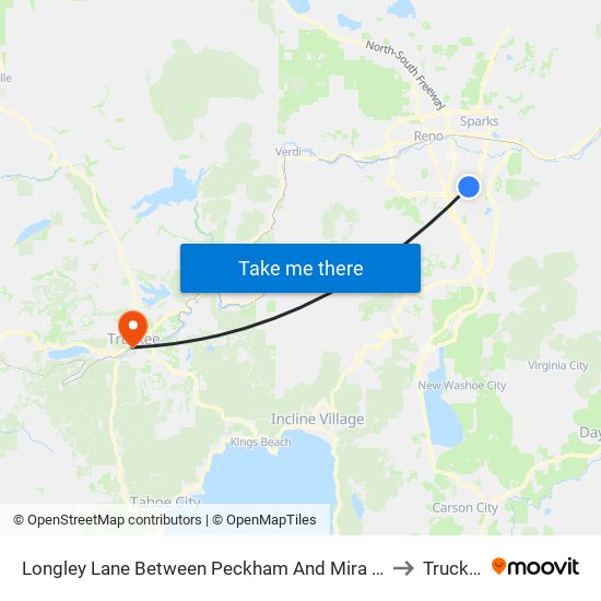 Longley Lane Between Peckham And Mira Loma to Truckee map