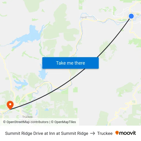 Summit Ridge Drive at Inn at Summit Ridge to Truckee map