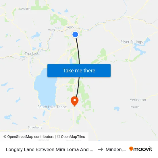 Longley Lane Between Mira Loma And Peckham to Minden, NV map