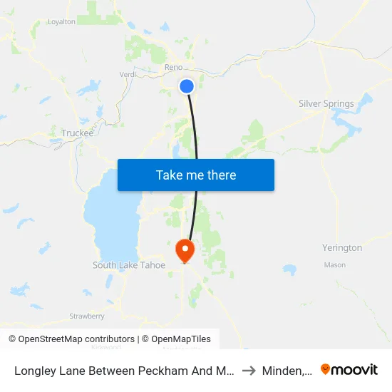 Longley Lane Between Peckham And Mira Loma to Minden, NV map