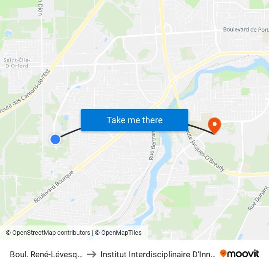Boul. René-Lévesque/Henri-Labonne to Institut Interdisciplinaire D'Innovation Technologique (3it) map