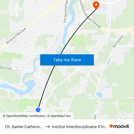 Ch. Sainte-Catherine / De La Randonnée to Institut Interdisciplinaire D'Innovation Technologique (3it) map