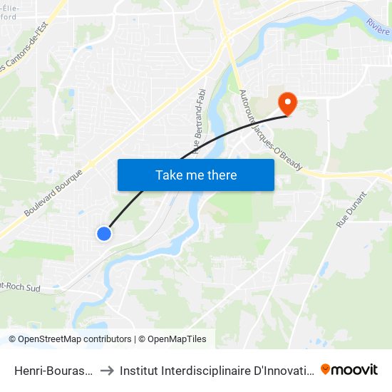 Henri-Bourassa / Hériot to Institut Interdisciplinaire D'Innovation Technologique (3it) map