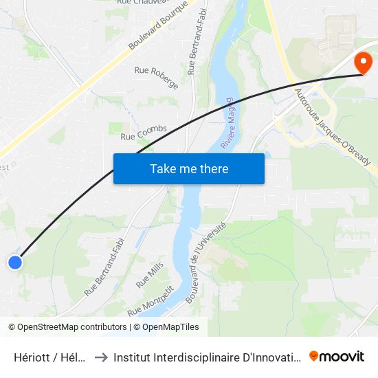 Hériott / Hélène-Boullé to Institut Interdisciplinaire D'Innovation Technologique (3it) map