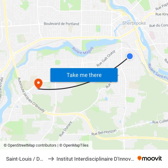 Saint-Louis / De Mère-Terésa to Institut Interdisciplinaire D'Innovation Technologique (3it) map
