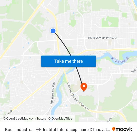 Boul. Industriel / Garlock to Institut Interdisciplinaire D'Innovation Technologique (3it) map
