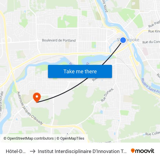 Hôtel-De-Ville to Institut Interdisciplinaire D'Innovation Technologique (3it) map
