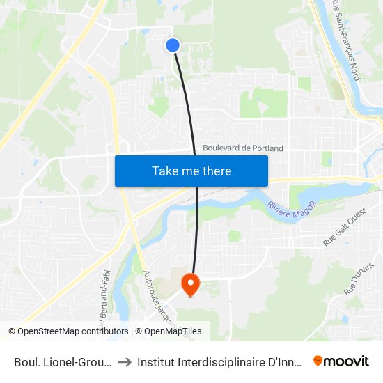 Boul. Lionel-Groulx / Laure-Conan to Institut Interdisciplinaire D'Innovation Technologique (3it) map