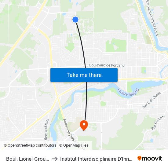 Boul. Lionel-Groulx / Laure-Conan to Institut Interdisciplinaire D'Innovation Technologique (3it) map