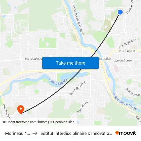 Morineau / Caroline to Institut Interdisciplinaire D'Innovation Technologique (3it) map