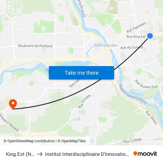 King Est (No.1175) to Institut Interdisciplinaire D'Innovation Technologique (3it) map