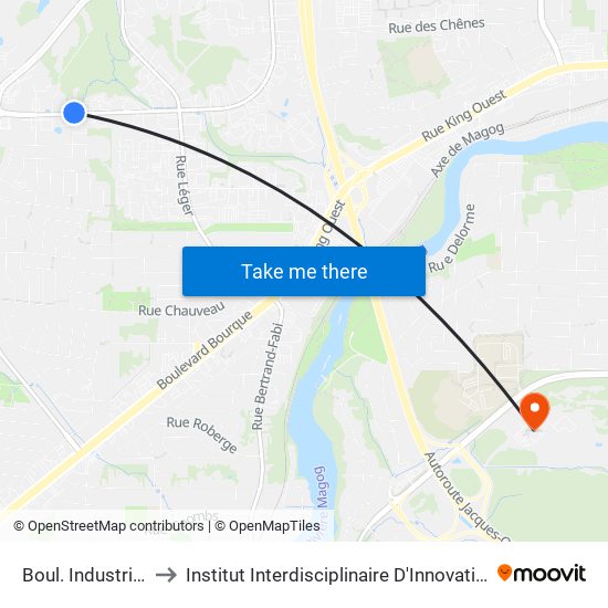 Boul. Industriel / Barton to Institut Interdisciplinaire D'Innovation Technologique (3it) map