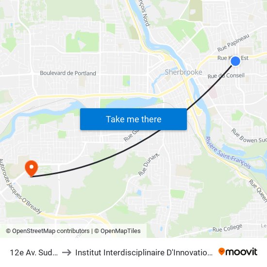 12e Av. Sud (No.48) to Institut Interdisciplinaire D'Innovation Technologique (3it) map