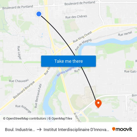 Boul. Industriel (No.3820) to Institut Interdisciplinaire D'Innovation Technologique (3it) map