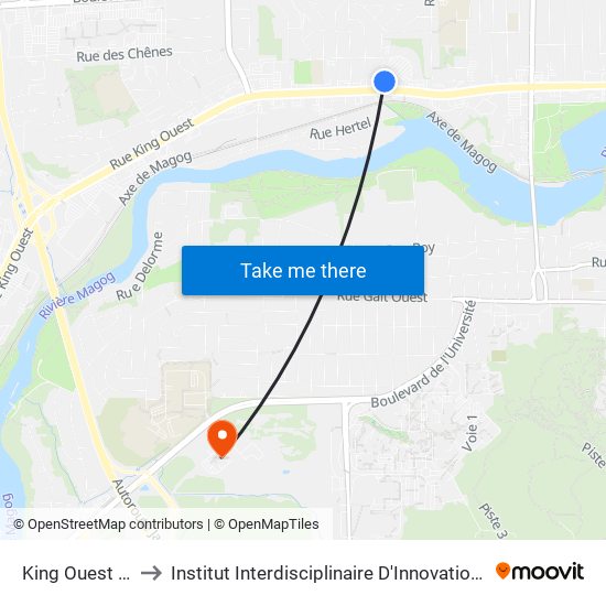 King Ouest / Lomas to Institut Interdisciplinaire D'Innovation Technologique (3it) map