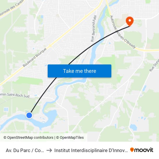 Av. Du Parc / Conrad-Blanchet to Institut Interdisciplinaire D'Innovation Technologique (3it) map