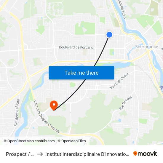 Prospect / De Vimy to Institut Interdisciplinaire D'Innovation Technologique (3it) map