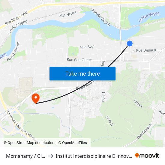 Mcmanamy / Claire-Jolicoeur to Institut Interdisciplinaire D'Innovation Technologique (3it) map