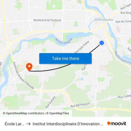 École Larocque to Institut Interdisciplinaire D'Innovation Technologique (3it) map