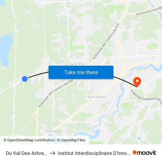 Du Val-Des-Arbres / De Saint-Élie to Institut Interdisciplinaire D'Innovation Technologique (3it) map