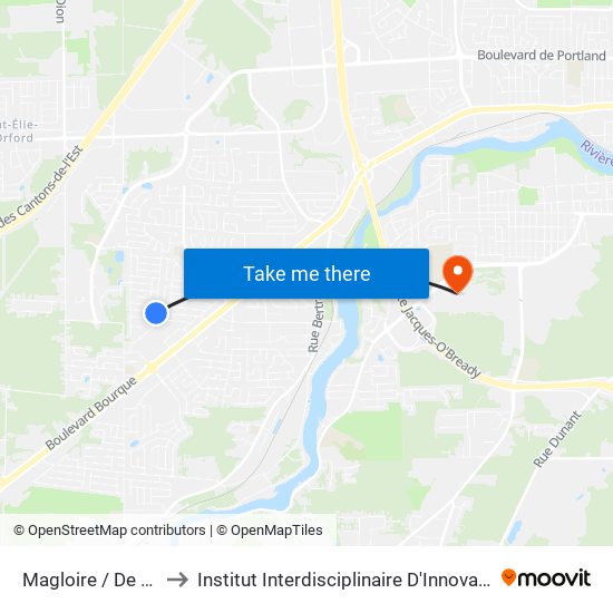 Magloire / De La Pépinière to Institut Interdisciplinaire D'Innovation Technologique (3it) map