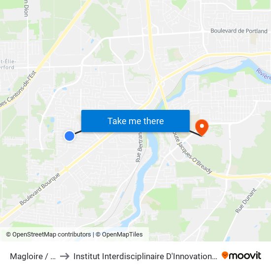 Magloire / Melville to Institut Interdisciplinaire D'Innovation Technologique (3it) map