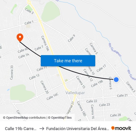 Calle 19b Carrera 4g to Fundación Universitaria Del Área Andina map