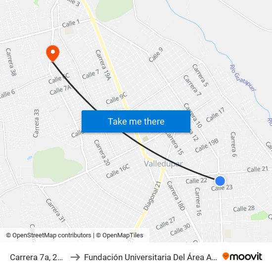 Carrera 7a, 2202 to Fundación Universitaria Del Área Andina map