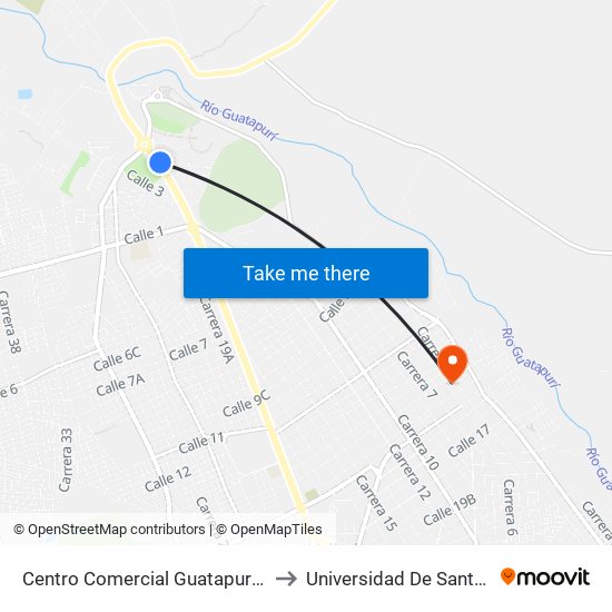Centro Comercial Guatapurí Plaza to Universidad De Santander map