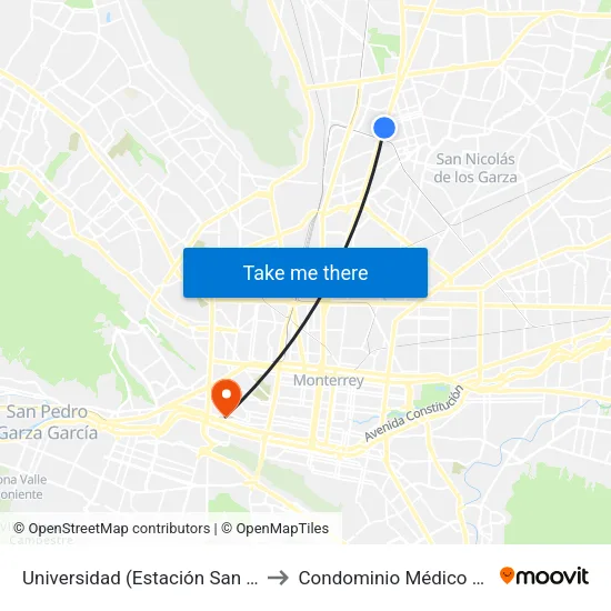 Universidad (Estación San Nicolás) to Condominio Médico Hidalgo map