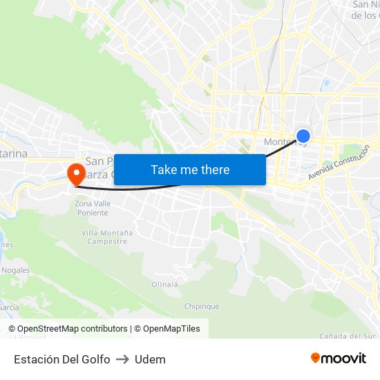 Estación Del Golfo to Udem map