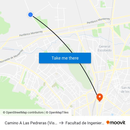 Camino A Las Pedreras (Vistas Del Parque) to Facultad de Ingeniería Mecánica map