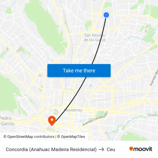 Concordia (Anahuac Madeira Residencial) to Ceu map